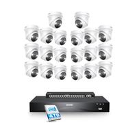 ZOSI 4K Kit Caméra de Surveillance NVR PoE Extensible à 32CH 4TB HDD, 20pcs 8MP Caméra Extérieure et 16 Ports PoE Switch Commutateur, Détection de Personne/Véhicule, Audio Bidirectionnelle