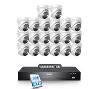 ZOSI 4K Kit Caméra de Surveillance NVR PoE Extensible à 32CH 4TB HDD, 20pcs 8MP Caméra Extérieure et 8 Ports PoE Switch Commutateur, Détection de Personne/Véhicule, Audio Bidirectionnelle