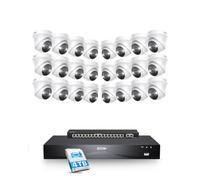 ZOSI 4K Kit Caméra de Surveillance NVR PoE Extensible à 32CH 4TB HDD, 24pcs 8MP Caméra Extérieure et 16 Ports PoE Switch Commutateur, Détection de Personne/Véhicule, Audio Bidirectionnelle