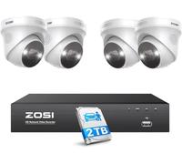 ZOSI Kit Vidéo Surveillance 4K PoE 5MP 3K Caméra avec NVR 8CH 2TB HDD