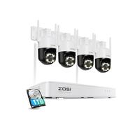 ZOSI 5MP Kit Caméra Surveillance Extérieure WiFi6 PTZ 360° NVR 8CH 1To | Reconnaissance Personne/véhicule, Suivi Automatique, Audio bidirectionnel, Vision Nocturne