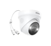 ZOSI C225 Caméra Surveillance PoE Extérieure 5MP Fonctionne avec NVR PoE | Détection IA Personne/Véhicule, Audio bidirectionnel, Vision en Couleur, Alarme de Son et de Lumière