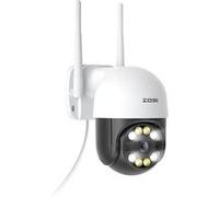 ZOSI C289 3MP Caméra PTZ WiFi sans Fil Surveillance Extérieure Motorisée Pan 275° Tilt 90°Audio Bidirectionnel, Fonctionne avec Alexa G