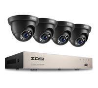 ZOSI H.265+ 1080P Kit Caméra de Surveillance avec 8CH 1080N Enregistreur DVR 20M Vision de Nuit Alerte Instantanée et App gratuite