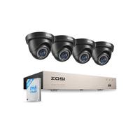 ZOSI 1080P 8CH Kit Caméras de Surveillance Filaire avec DVR 500GB et 4 Caméra de Sécurité Intérieur/Extérieur, Détection d'IA