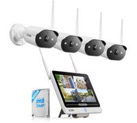ZOSI Kit WiFi 6 Extérieur Tout-en-Un, Caméra 3MP + NVR 12″ Écran 8CH 8MP, Disque 500 Go, IA Détection Personne, Vision Couleur