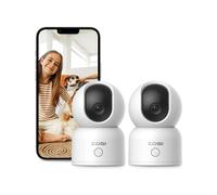 ZOSI Pack 2 C518 H.265+ 2K Caméra Surveillance WiFi Intérieure 2,4G / 5G | Pan 355° et Tilt 108°, Détection et Suivi de Personne, Appel en Un Clic, Audio Bidirectionnel, Stockage Local ou sur Cloud
