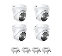 ZOSI Pack 4 Caméra de Surveillance PoE Extérieure pour NVR de Même Marque | 4K 8MP Haute Résolution, Audio Bidirectionel, Vision Nocturne Couleur, Fonctionne avec 4K NVR PoE de la même Marque