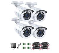 ZOSI Pack 4 Caméra Surveillance Filaire Extérieure 1080P HD-TVI