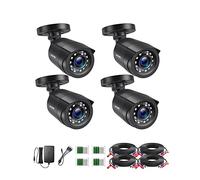 ZOSI Pack 4 Caméra Surveillance Filaire Extérieure 1080P HD-TVI | Objectif 3.6mm Angle de Vue 90° Vision Nocturne 24 mètres Etanche IP66 pour Système Vidéo Surveillance avec Fil