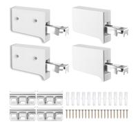 Zourglow 4 Pièces Support d'Armoire Suspendus Réglable, Capacité 80 kg | Fixation Murale de Meubles de Cuisine, Fixation Meuble Haut Cuisine Set pour Salles de Bains, avec Vis à Expansion