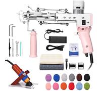 ZOWWFAST Tufting Gun Set avec trimmer pour tapis & fil & tissu à tufter, Set de pistolets à tufter pour tapis pour le tissage à haute vitesse de tapis, Tufting Machine Kit DIY Tools