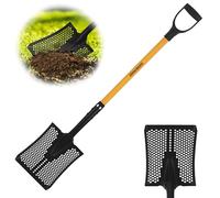 ZOYACREATE Pelle de tamisage, Tamis à Sable Robuste, Pelle de Nettoyage carrée pour la Plage, Le poulailler, Pelle à déjections Canines - 114,3 cm