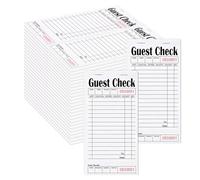 ZPARIK Lot de 48 carnets de chèques d'invités pour serveur Blanc | Lot de 48 chèques d'invités avec 50 feuilles par livre, plusieurs couleurs, bloc-notes de serveuse pour restaurants