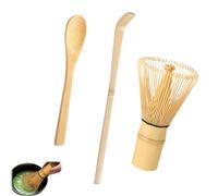 Zpeiran 3 Pièces Kit Matcha Complet en Bambou,Balai Chasen,Cuillère Chashaku et Pelle,Set Traditionnel Japonais pour la Cérémonie du Thé Matcha,pour Préparer Le Thé Vert Poudre Cérémonial