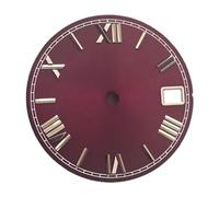 ZPGVWXKO Cadran de Montre à Chiffres Romains, 28,5 Mm, en Métal, pour Mouvement NH35, Rouge