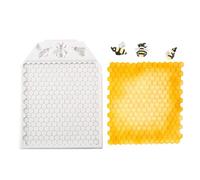 ZPSHYD Moule en Silicone Pour Créations sur le Thème du nid D'abeille, de la Ruche et des Abeilles - Gâteaux Fondants, Décorations Chocolat Cuisson DIY à Gâteau Forme D'abeille