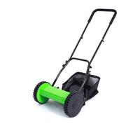 ZPVXRVQ Tondeuse à Gazon Manuelle à Cylindre poussé avec Sac de Collecte | Les lames en acier durables coupent l'herbe proprement sans gaz ni cordon, parfaites for les petits jardins.