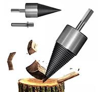 ZPYXBH Fendeur De Buche, Foret De Fendeuse De Bois, Feu Fendeuse De Bûches À Bois Conique, Perceuse À Bois Fendeuse Foret De Fendage De Bois Avec Carré/Rond/Hexagonal Poignées De Forage,42mm,Hex