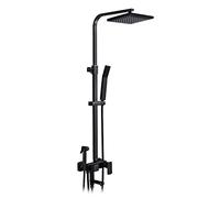 ZQFHSX Ensemble de robinet de douche en laiton noir avec tête de pluie