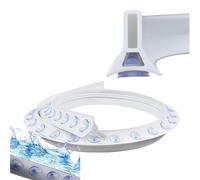 ZQFHSX Joint d'étanchéité en Silicone pour Douche, barrière Anti-Eau Pliable, pour salles de Bains et salles d'eau, 280 cm / 110 po, Blanc, étanche.