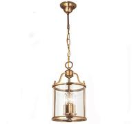 ZQH Américain Laiton Lumière pendante, Cage à Oiseaux Cuivre Lustre LED Or Ancien Verre Plafonnier Fixation Salon Restaurant Rayon Décoration Lampe Suspendue,W20cmh35cm