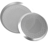 ZQINGQING Plaque Pizza Plaque À Pizza, Plateau Multi-tailles 2 Pièces Ronde Perforée De Cuisson Bac Légumes Qualité Alimentaire En Aluminium Robuste for Four(10inch 2pcs)