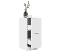 ZQQLVOO Armoire à pharmacie blanche - 30 x 41 x 77,5 cm - En bois - Avec armoire coulissante et rails en métal - Pour cuisine, salon ou bureau - Commode de rangement pratique