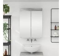 ZQQLVOO Armoire de salle de bain avec miroir Sonoma gris 60 x 16,5 x 78 cm