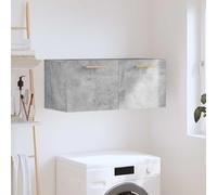 ZQQLVOO Armoire murale en bois gris béton 80 x 36,5 x 35 cm Armoire suspendue avec espace de rangement pour salon et couloir