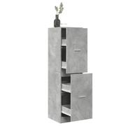 ZQQLVOO Armoire pharmacie gris béton 40 x 41 x 144,5 cm en bois avec armoire coulissante et grand espace de rangement pour cuisine, salon ou bureau comme commode pratique