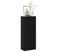 ZQQLVOO Bibliothèque noire aspect chêne 40 x 24 x 102 cm en bois avec porte | Matériau en bois, surface lisse, côté charnière de porte flexible, plusieurs étagères, facile d'entretien