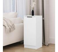 ZQQLVOO Buffet minimaliste blanc 30 x 30 x 70 cm en bois avec 2 compartiments d'espace de rangement pour appareils multimédia et articles de décoration, idéal comme table de chevet avec support mural