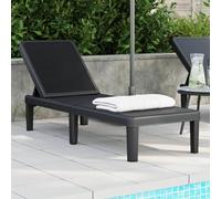 ZQQLVOO Chaise longue réglable à 4 positions, 155,5 x 57 x 28 cm, en polypropylène, chaise longue de jardin avec dossier pour la détente, matériau PP durable résistant aux intempéries, léger et