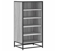 ZQQLVOO Étagère à chaussures Sonoma en bois 48 x 38 x 97,5 cm avec cadre en | Matériau en bois, cadre en acier, design en grille ventilée, plusieurs compartiments, plaque supérieure robuste