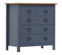 ZQQLVOO Hill Range - Buffet Hill Range - Gris - 79 x 40 x 80 cm - En pin massif - Chest of Drawers - Commode - Armoire de couloir - Armoire à comode - Armoire à linge pour votre chambre à coucher