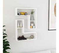 ZQQLVOO Lot de 2 étagères murales suspendues - Armoire de salle de bain - Armoire de cuisine - Armoire médicale - Meuble de salle de bain - Blanc - 50 x 15 x 50 cm - Panneau de particules