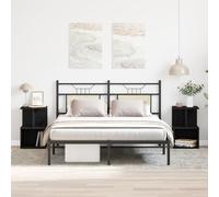 ZQQLVOO Lot de 2 tables de chevet en chêne noir 35 x 35 x 55 cm en bois avec étagère et construction massive pour un style minimaliste et un espace de rangement pratique dans la chambre à coucher