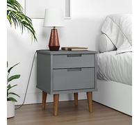 ZQQLVOO Table console Molde - En bois massif de pin - Gris - 40 x 35 x 48 cm