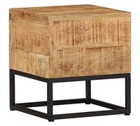 ZQQLVOO Table d'appoint 30 x 30 x 33 cm en bois de manguier rugueux, table console, table console, table de couloir, table d'entrée, table d'appoint pour entrée et couloir
