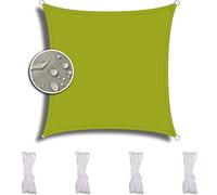 ZQXFZ Voile d'Ombrage Carré 3X3m, Voiture,Restaurant,Jardin, Durable, Une Protection des Rayons UV, Voile D'Ombrage Terrasse, Vert jaunâtre