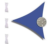 ZQXFZ Voile d'ombrage Triangulaire 3X3X4.3m, pour Jardin Terrasse Camping, Polyester PES Hydrophobe RéSistant Aux IntempéRies, Toile ImperméAble -Königsblau