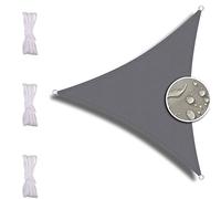 ZQXFZ Voile Triangulaire 3X3X4.3m, Voiture,Restaurant,Jardin, Durable, Une Protection des Rayons UV, Voile D'Ombrage Protection Contre Le Vent -Hellgrau
