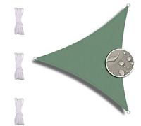 ZQXFZ Voiles d'ombre Triangle 2X2X2m, Voiture,Restaurant,Jardin, Polyester PES Hydrophobe Une Protection des Rayons UV, Voile D'Ombrage, Vert foncé
