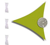 ZQXFZ Voiles d'ombre Triangle 3.6X3.6X3.6m, pour Jardin Terrasse Camping, Durable, RéSistant Aux IntempéRies, Voile ImperméAble -Vert jaunâtre