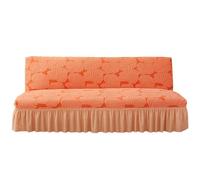 ZRCYXDW Pliant Housse Clic Clac, élastique Housse De Futon avec Ourlet De Jupe Antidérapante Amovible Lavable Housse De Canapé Clic Clac-Orange-Small
