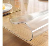 ZRFYDN Nappe en PVC Mat - Film de Table Transparent, Film de Protection pour Table en Mat - Nappe Transparente Rectangulaire de 1 mm D'épaisseur, Coupe sur-Mesure Disponibles (40x120cm)