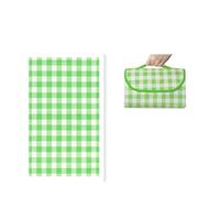 ZRHWSPD Couverture Pique Nique Couverture de Pique-Nique imperméable, Lavable et légère, avec poignée, Motif à Carreaux Rouges, for randonnée, Voyage, Camping et Parcs(GREEN-150X200CM)