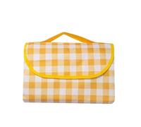 ZRHWSPD Couverture Pique Nique Couverture de Pique-Nique Pliable et imperméable, Motif Vichy Jaune, fourre-Tout, Sac à Main, for Parc, Voyage, Camping(Yellow,200cmX300cm)