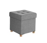 ZRHWSPD Repose Pieds Repose-Pieds, Tabouret de Rangement Pliable, Coffre Pliable, Cube de Rangement, siège rembourré, Couvercle Amovible, décoration d'intérieur(38x38x32cm)